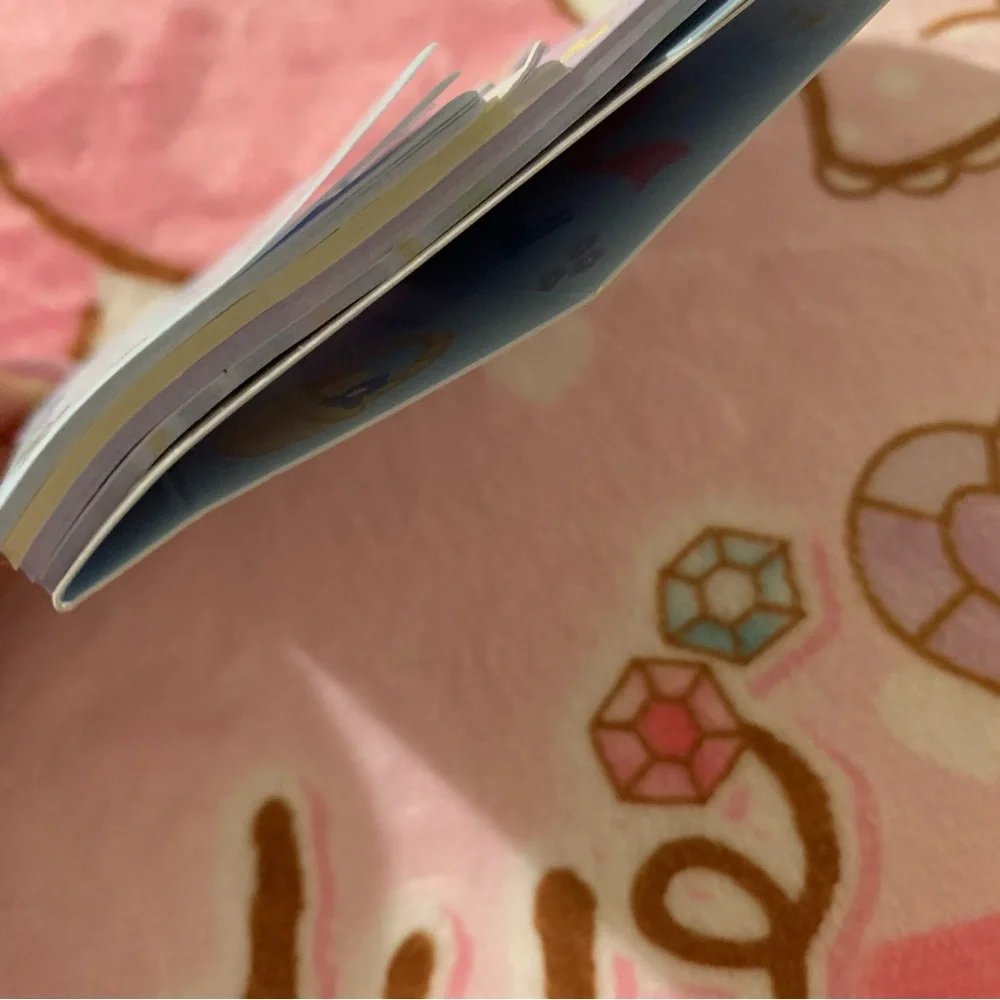 Baby Blue Cinnamoroll 4 Style Sticky Note Memo Slips with Built-in Holder